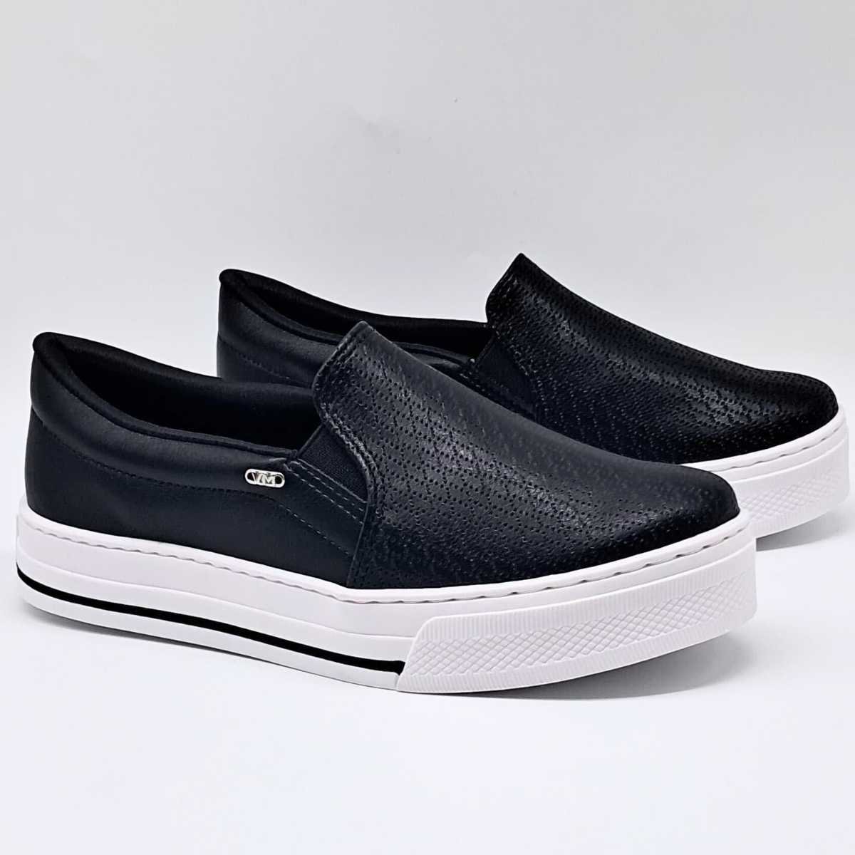 Tênis Feminino Via Marte Slip On Casual Confy Estilo 027-027 Preto 3