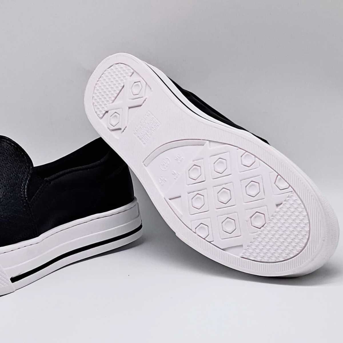 Tênis Feminino Via Marte Slip On Casual Confy Estilo 027-027 Preto 6