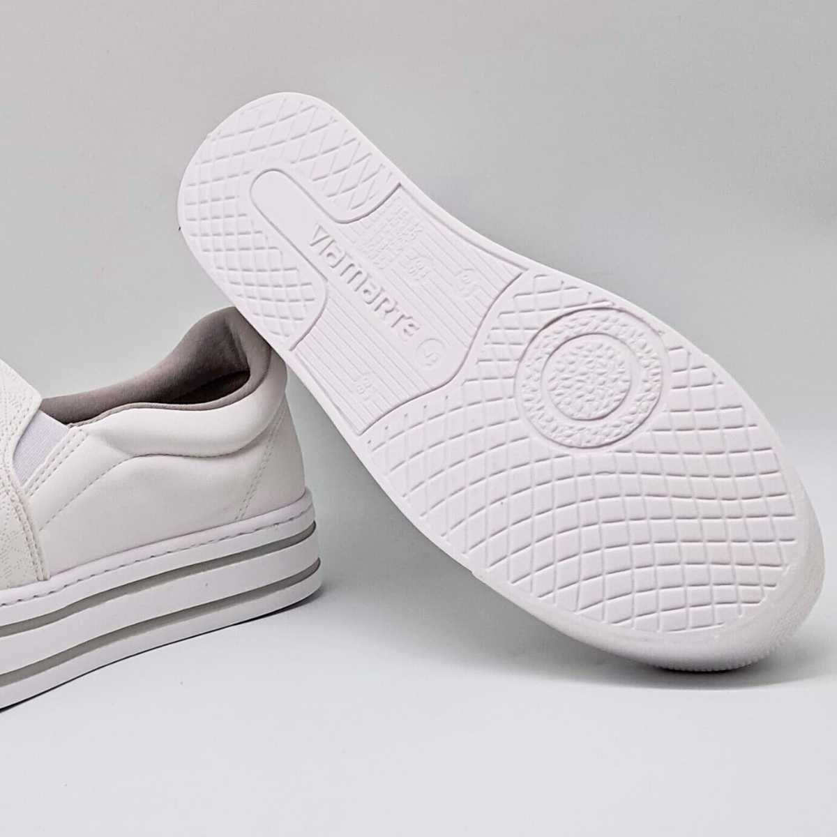 Tênis Feminino Via Marte Slip On Casual Confy Estilo 027-027 Branco 6