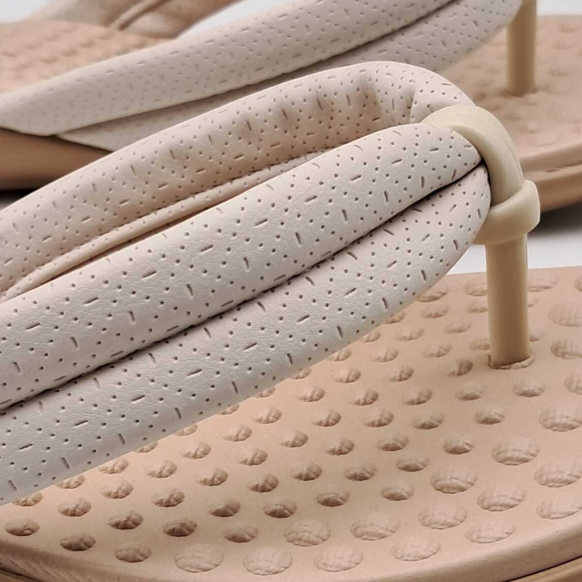 Sandália Feminina Piccadilly Chinelo Anabela Conforto 500324 Off White 6