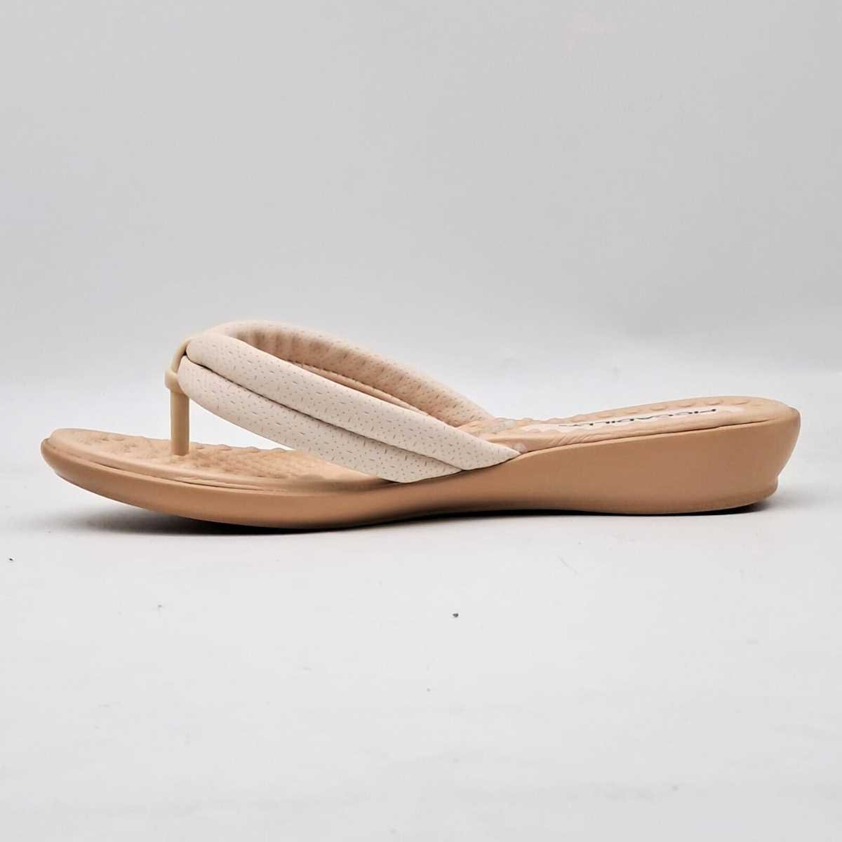 Sandália Feminina Piccadilly Chinelo Anabela Conforto 500324 Off White 2