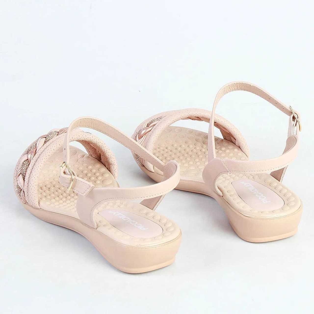 Sandália Piccadilly Feminina Salto Baixo Estilo Confy 500377 Rose 7