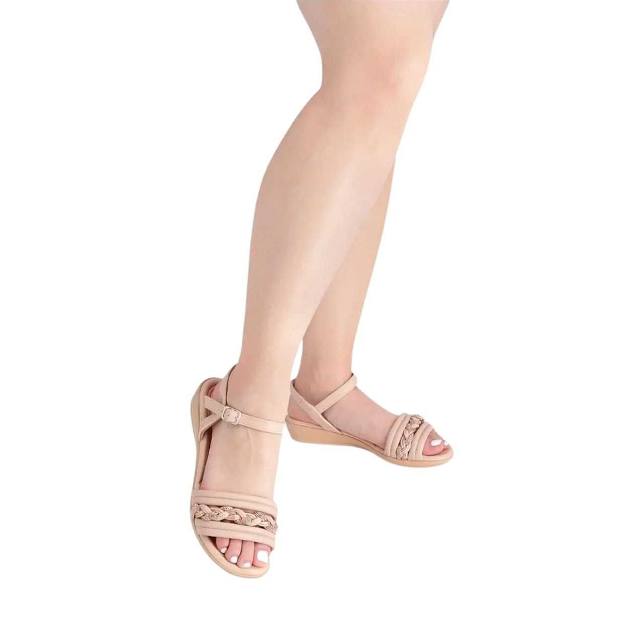 Sandália Piccadilly Feminina Salto Baixo Estilo Confy 500377 Rose 8