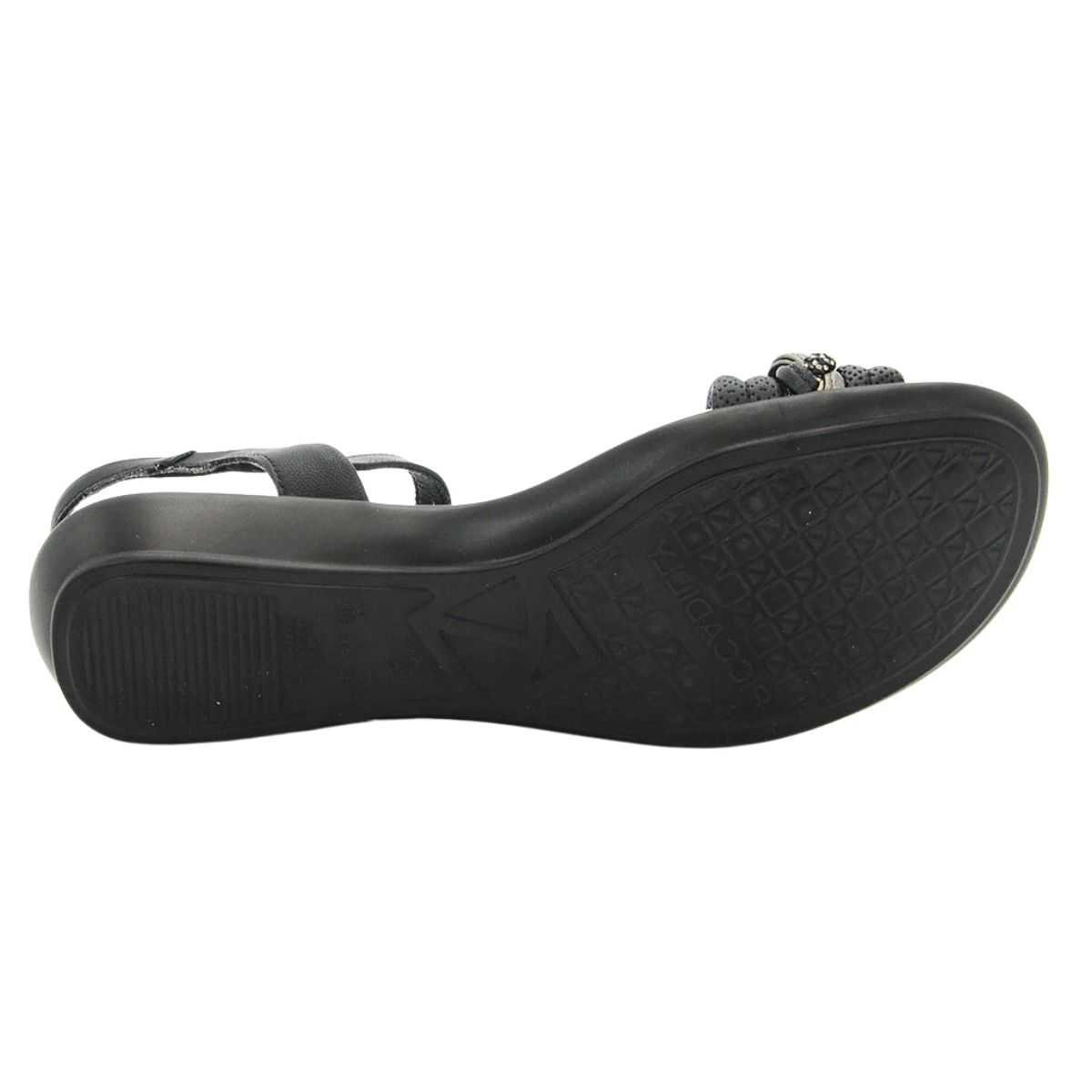 Sandália Piccadilly Feminina Salto Baixo Estilo Confy 500377 Preto 5