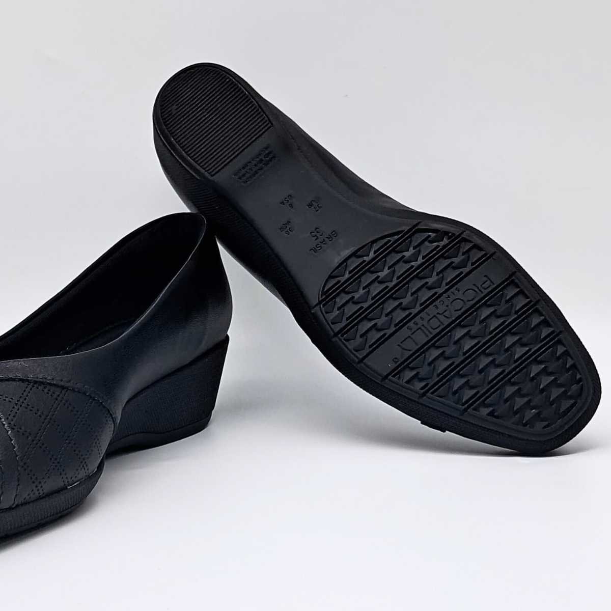 Sapatilha Feminino Piccadilly Anabela Casual Social 143243 Preto 6