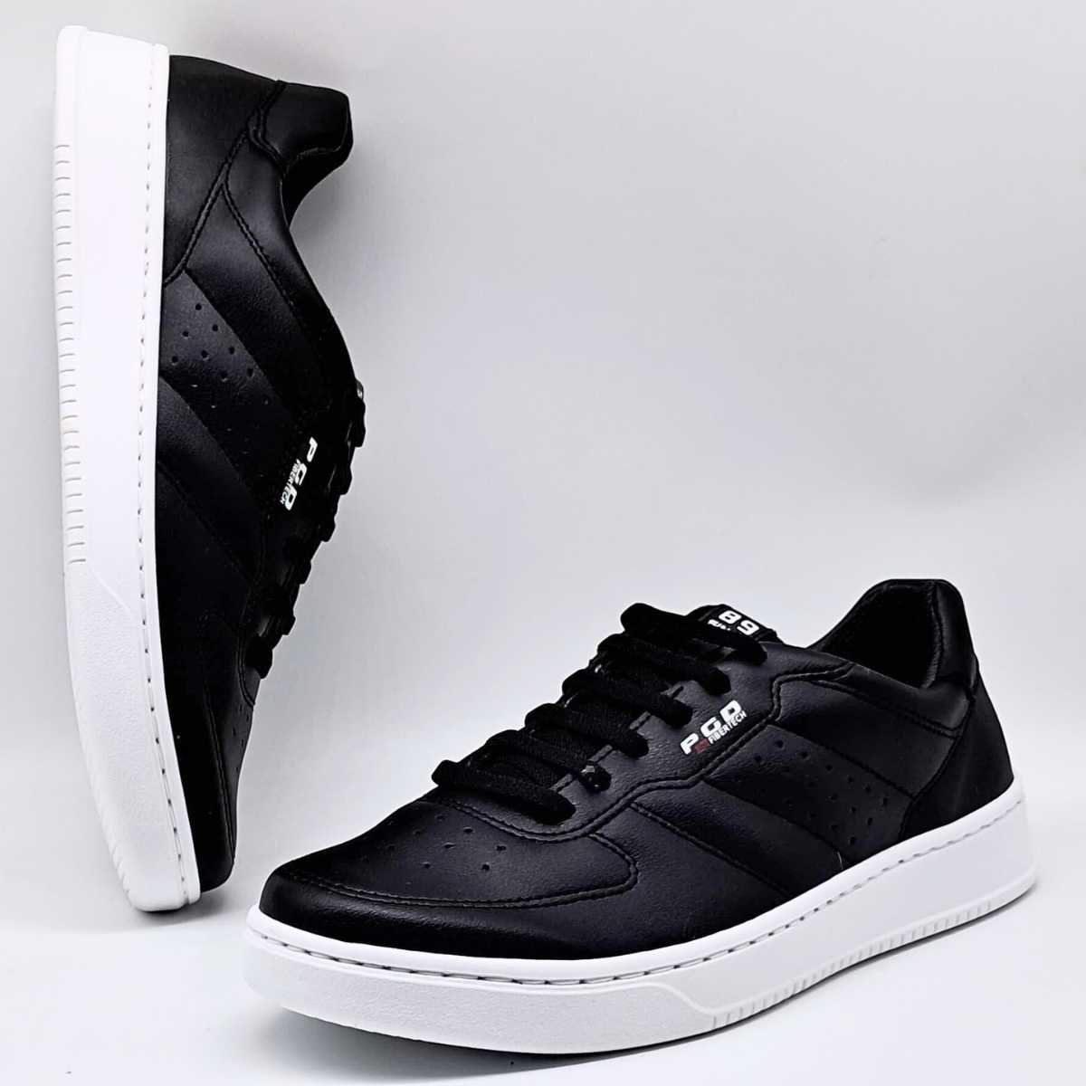 Sapatênis Masculino Pegada Conforto Estilo Casual 171902 Preto 4