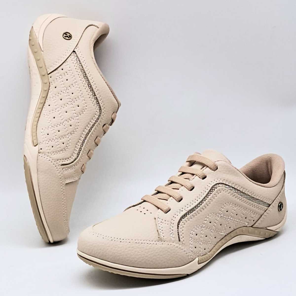 Tênis Feminino Kolosh Casual Conforto Elástico C1299a Bege 3