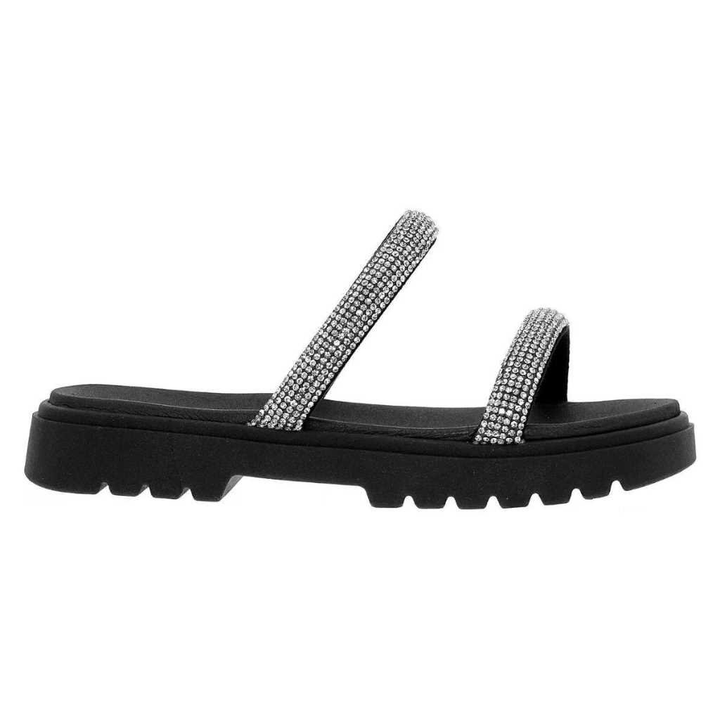 Sandália Menina Molekinha Infantil Strass 2344.127 Preto Cristal 3