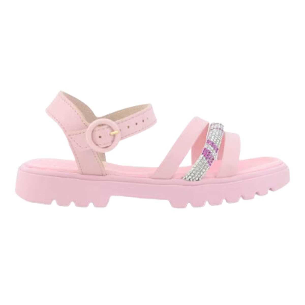 Sandália Menina Molekinha Infantil Strass Estilosa 2344.128 Rosa 2