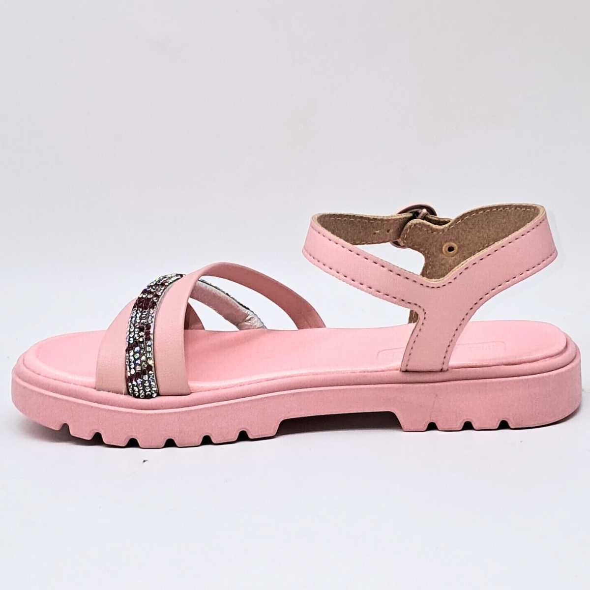 Sandália Menina Molekinha Infantil Strass Estilosa 2344.128 Rosa 6