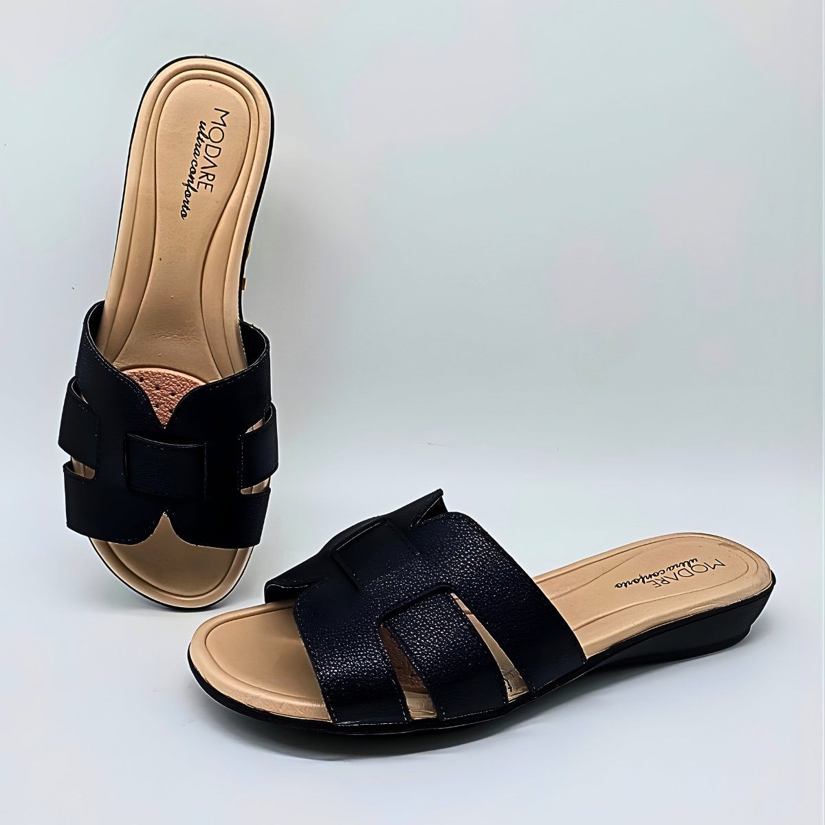 Sandália Feminina Modare Rasteirinha Conforto Leve 7127.264 Preto 5