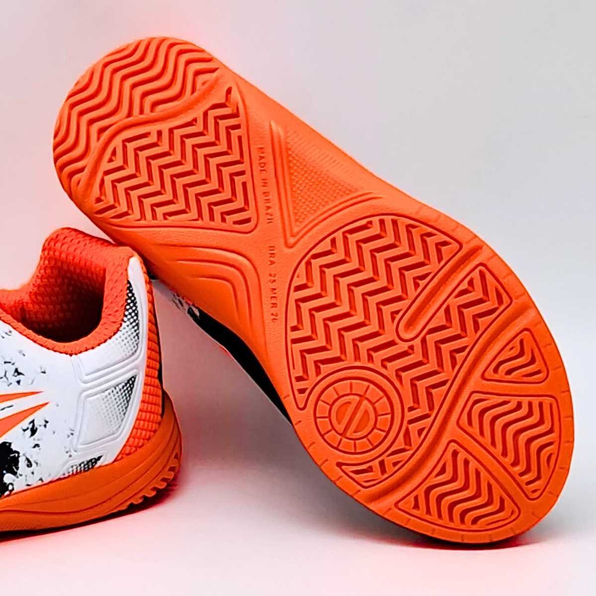 Chuteira Futsal Bebê Menino Dray 5304 Preto/Laranja 8