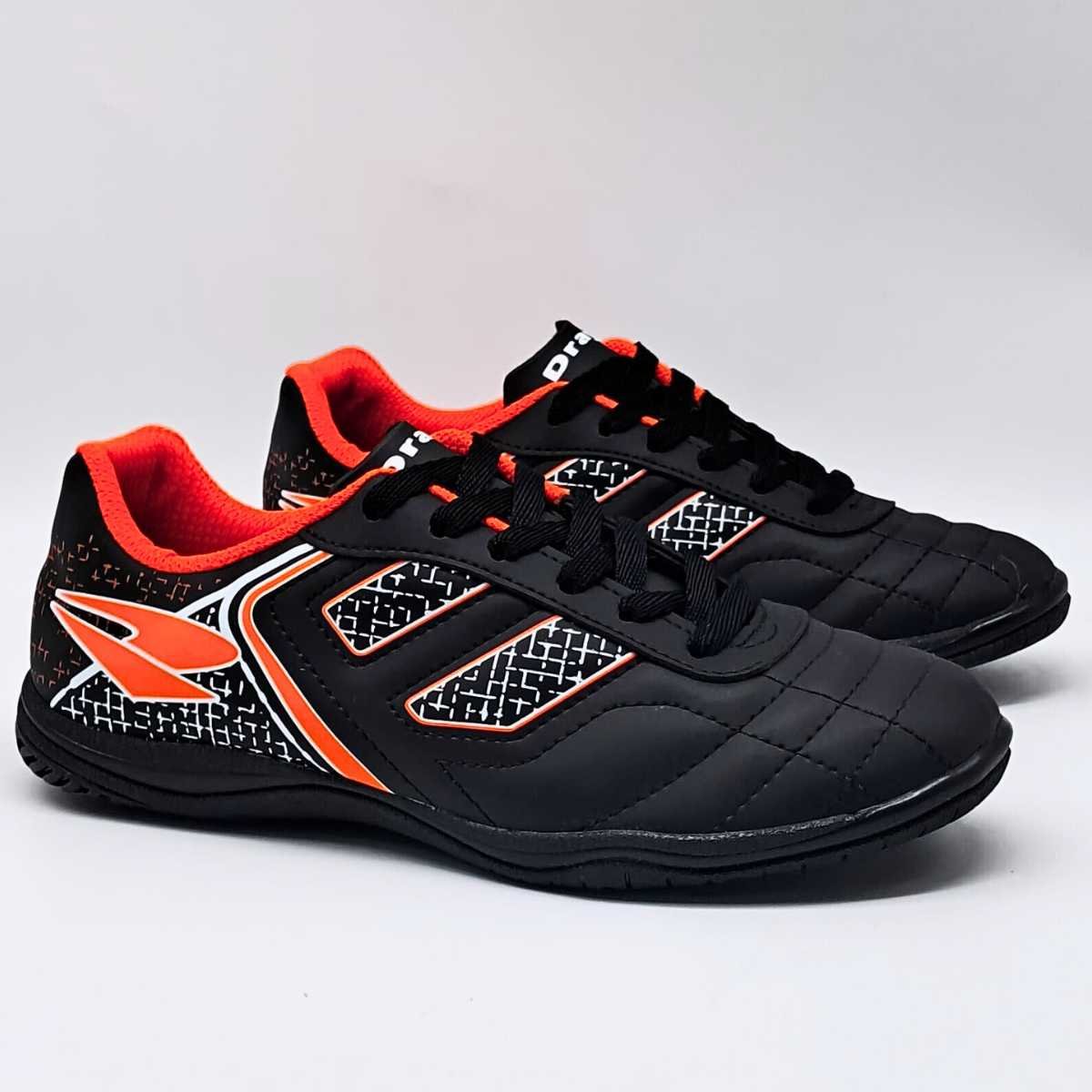 Chuteira Masculino Dray Futsal Esportivo Confortável 305 Preto/Laranja 3