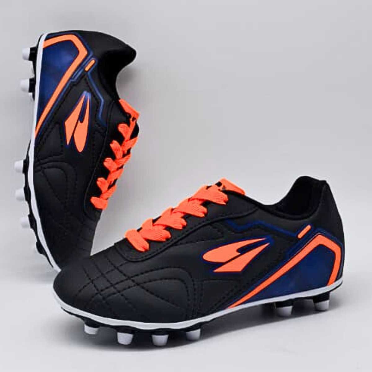 Chuteira Menino Dray Campo Juvenil Esportivo Conforto 307 Preto/Laranja 3