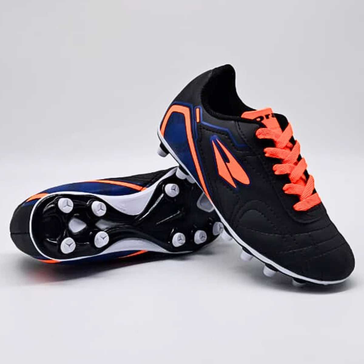 Chuteira Menino Dray Campo Juvenil Esportivo Conforto 307 Preto/Laranja 6