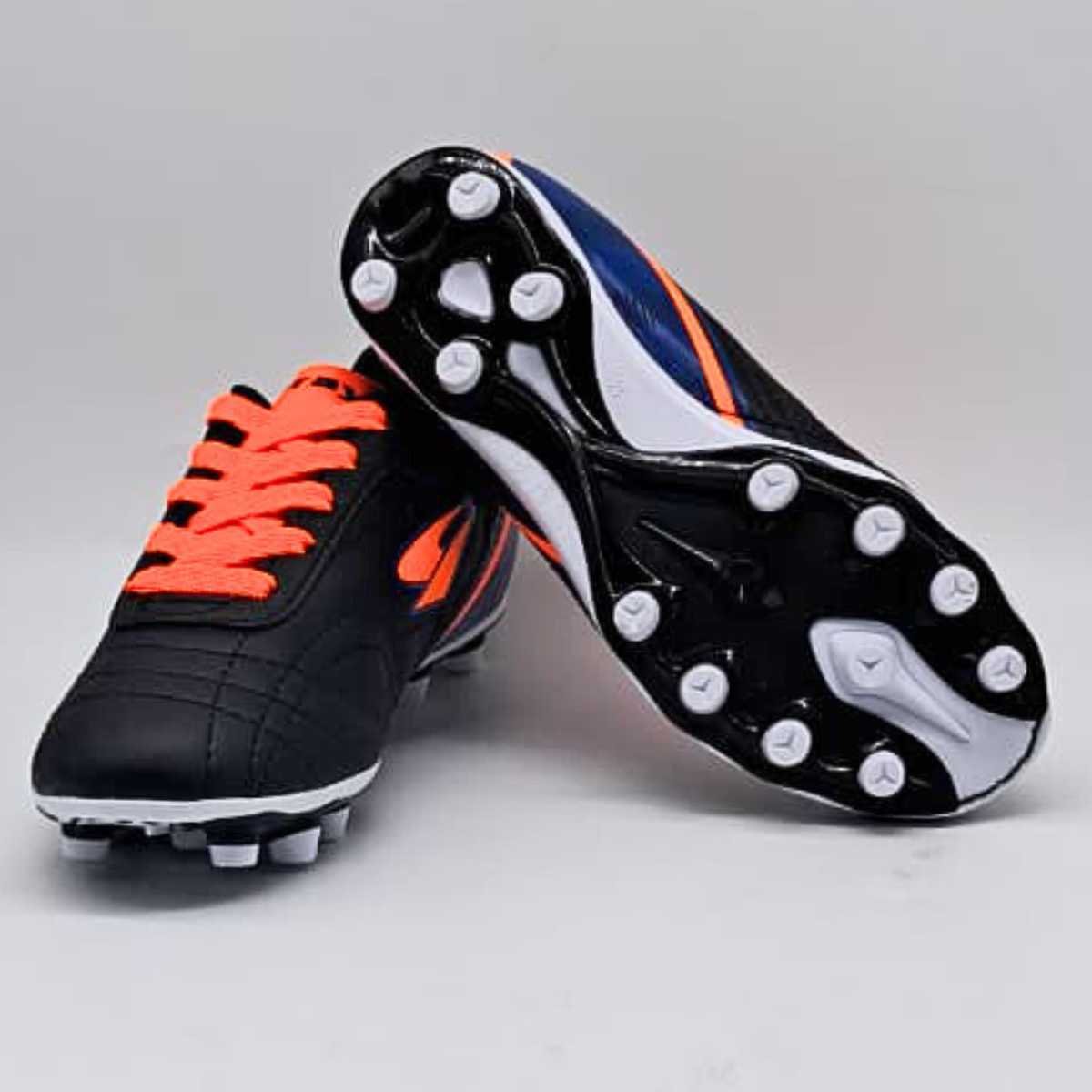 Chuteira Menino Dray Campo Juvenil Esportivo Conforto 307 Preto/Laranja 10