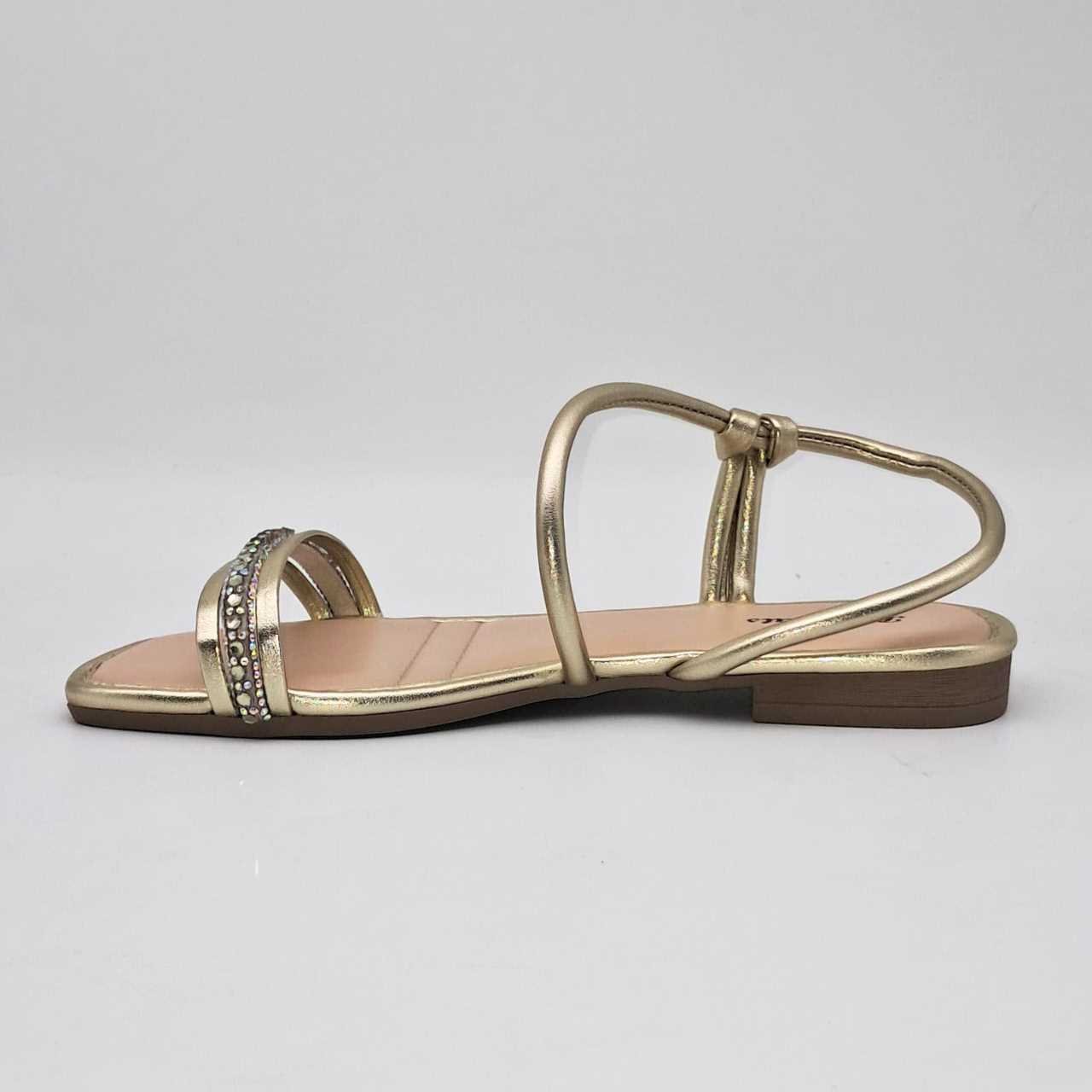 Sandália Menina Pink Cats Infantil Calce Facil Estilo V4812 Dourado 2