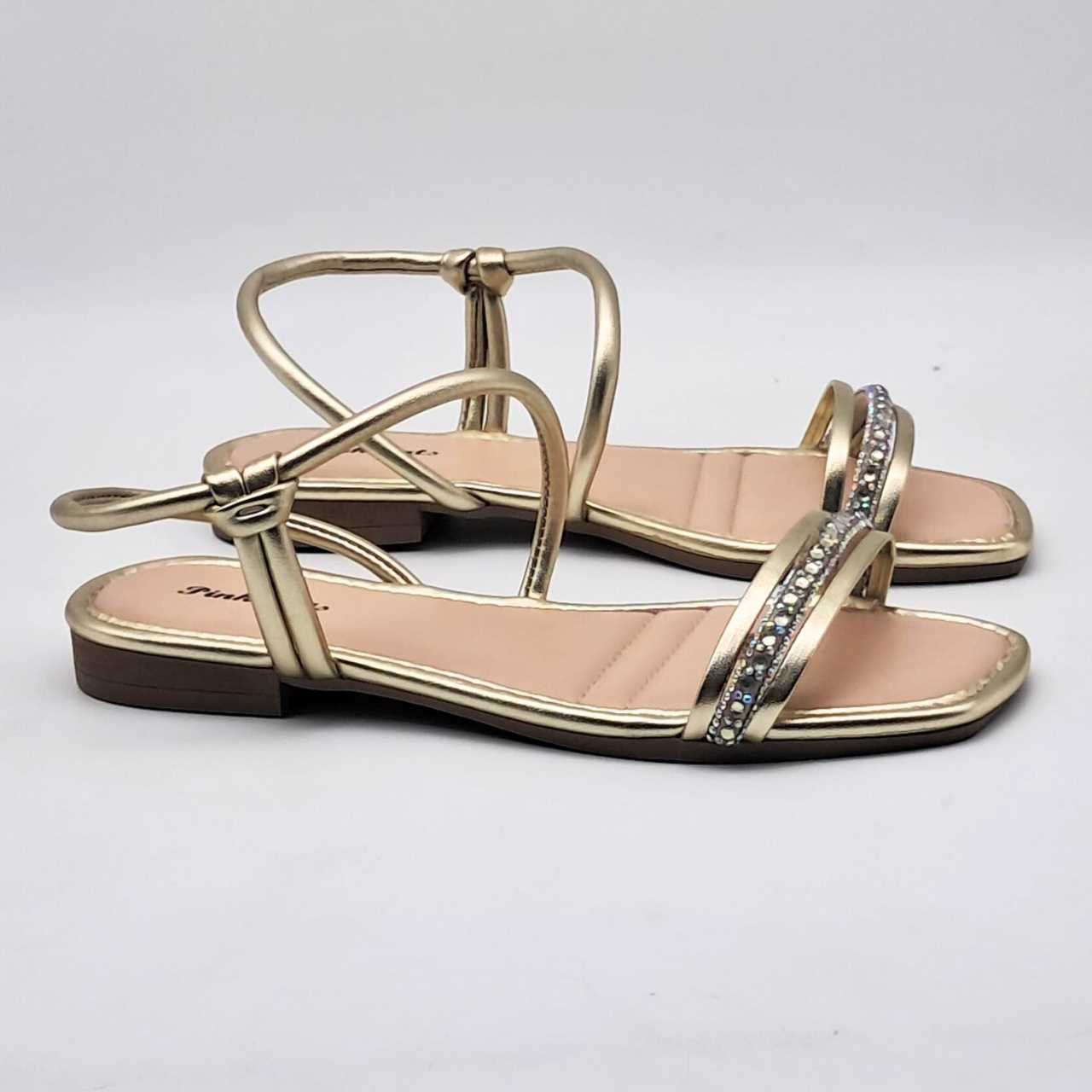 Sandália Menina Pink Cats Infantil Calce Facil Estilo V4812 Dourado 4