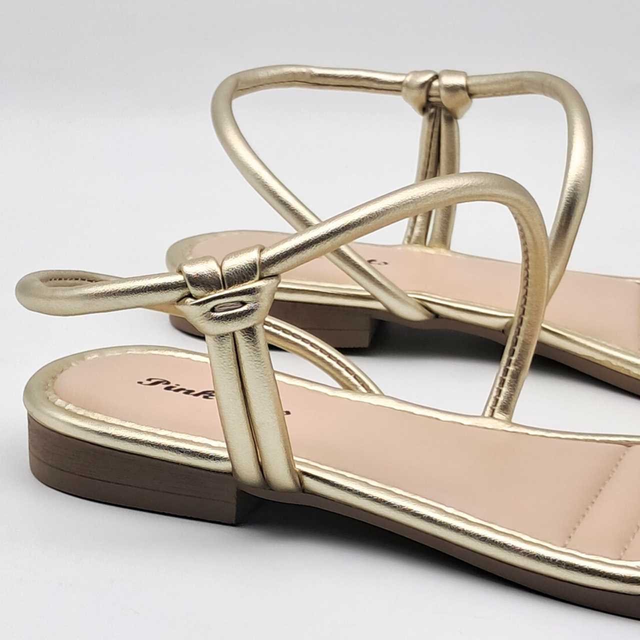 Sandália Menina Pink Cats Infantil Calce Facil Estilo V4812 Dourado 7