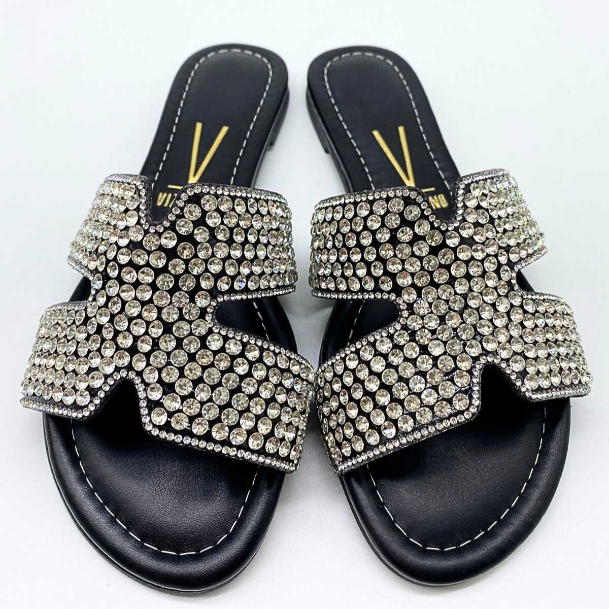 Sandália Feminina Vizzano Pedras Estilo Confy Leve 6371.1005 Preto 3