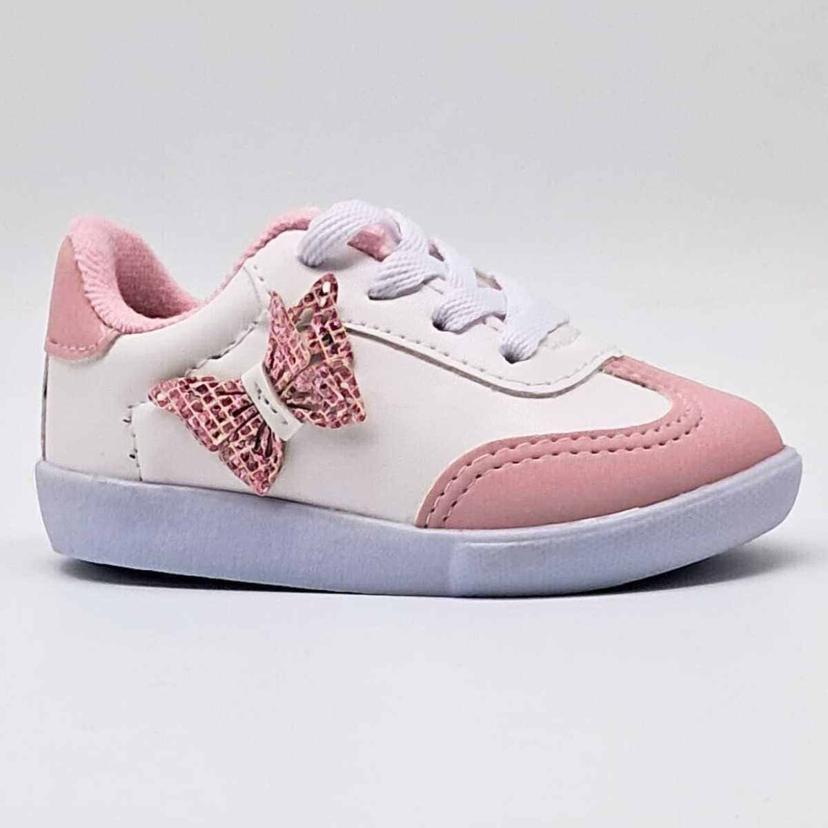 Tênis Infantil Menina Addan Bebê Casual Borboleta 18165-1