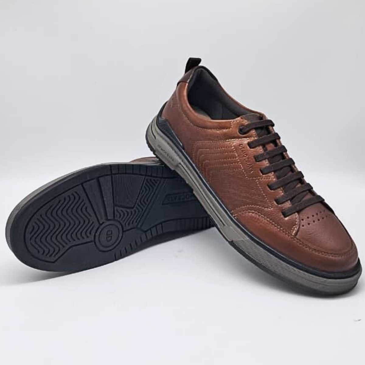 Sapatênis Masculino Democrata Dylan Conforto Estilo 640101 Conhaque 7