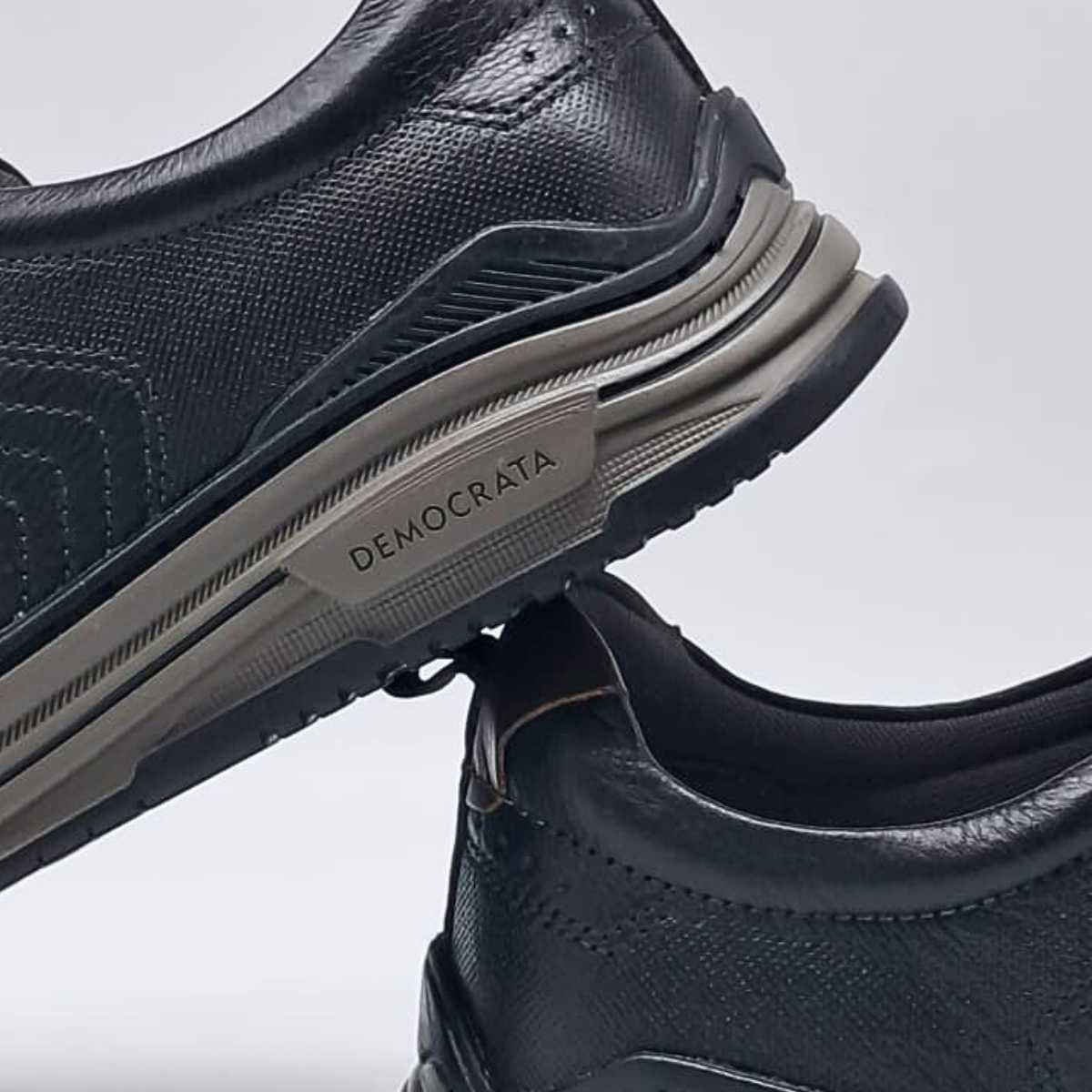 Sapatênis Masculino Democrata Dylan Conforto Estilo 640101 Preto 5