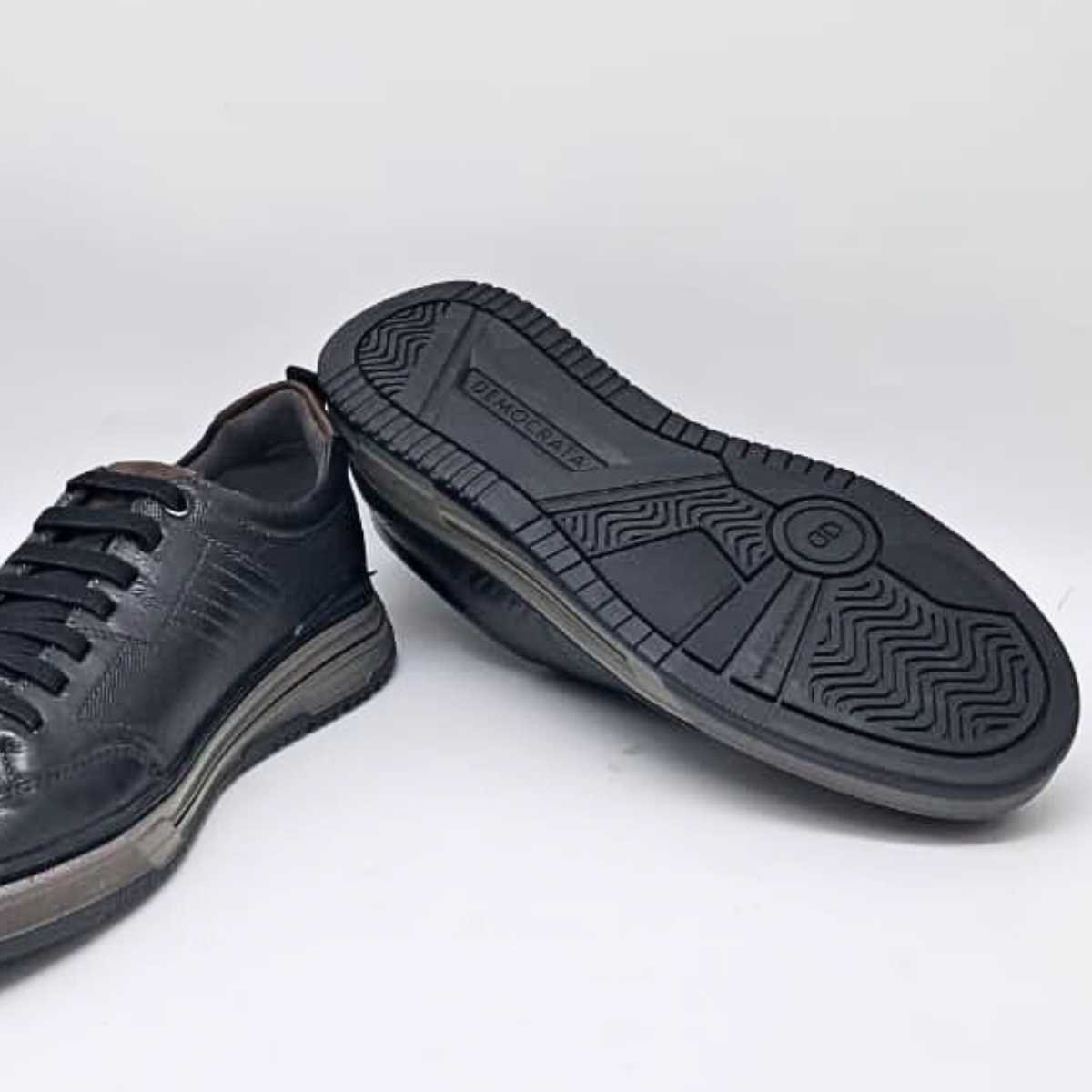 Sapatênis Masculino Democrata Dylan Conforto Estilo 640101 Preto 9