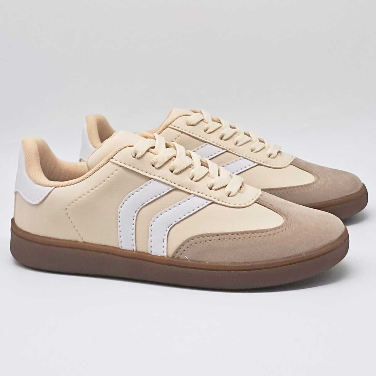 Tênis Conforto Casual Feminino Olimpak 02407/36 Bege 3