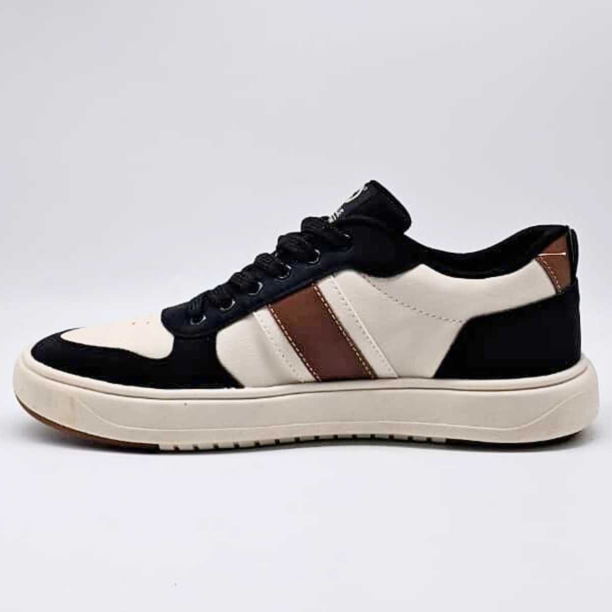 Sapatênis Masculino Ollie Casual Conforto Estilo Celtic2 Bege/Preto 2