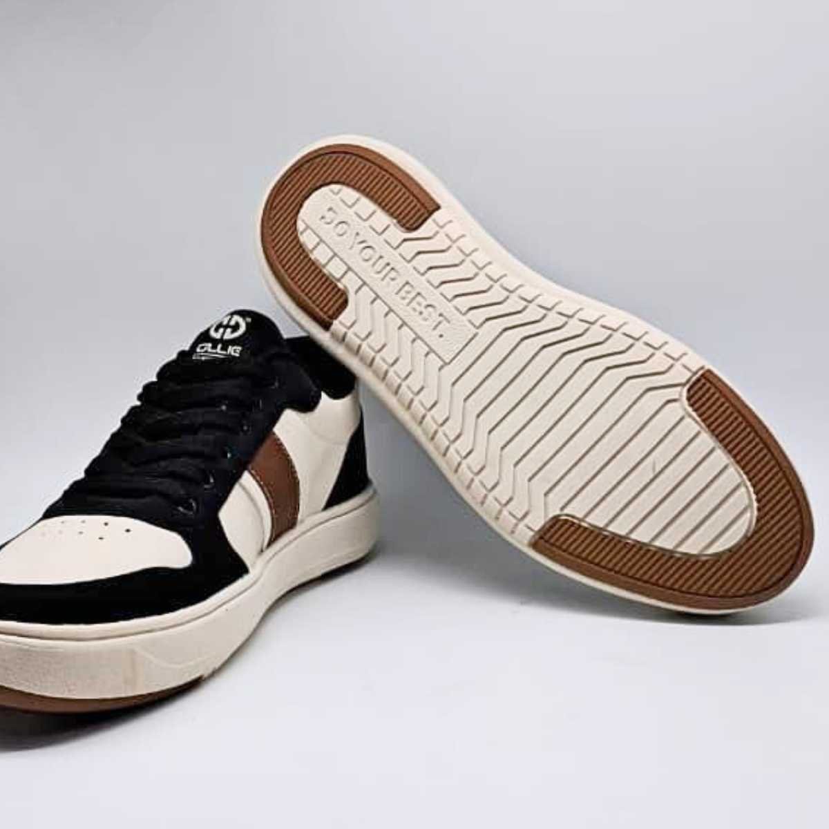 Sapatênis Masculino Ollie Casual Conforto Estilo Celtic2 Bege/Preto 8