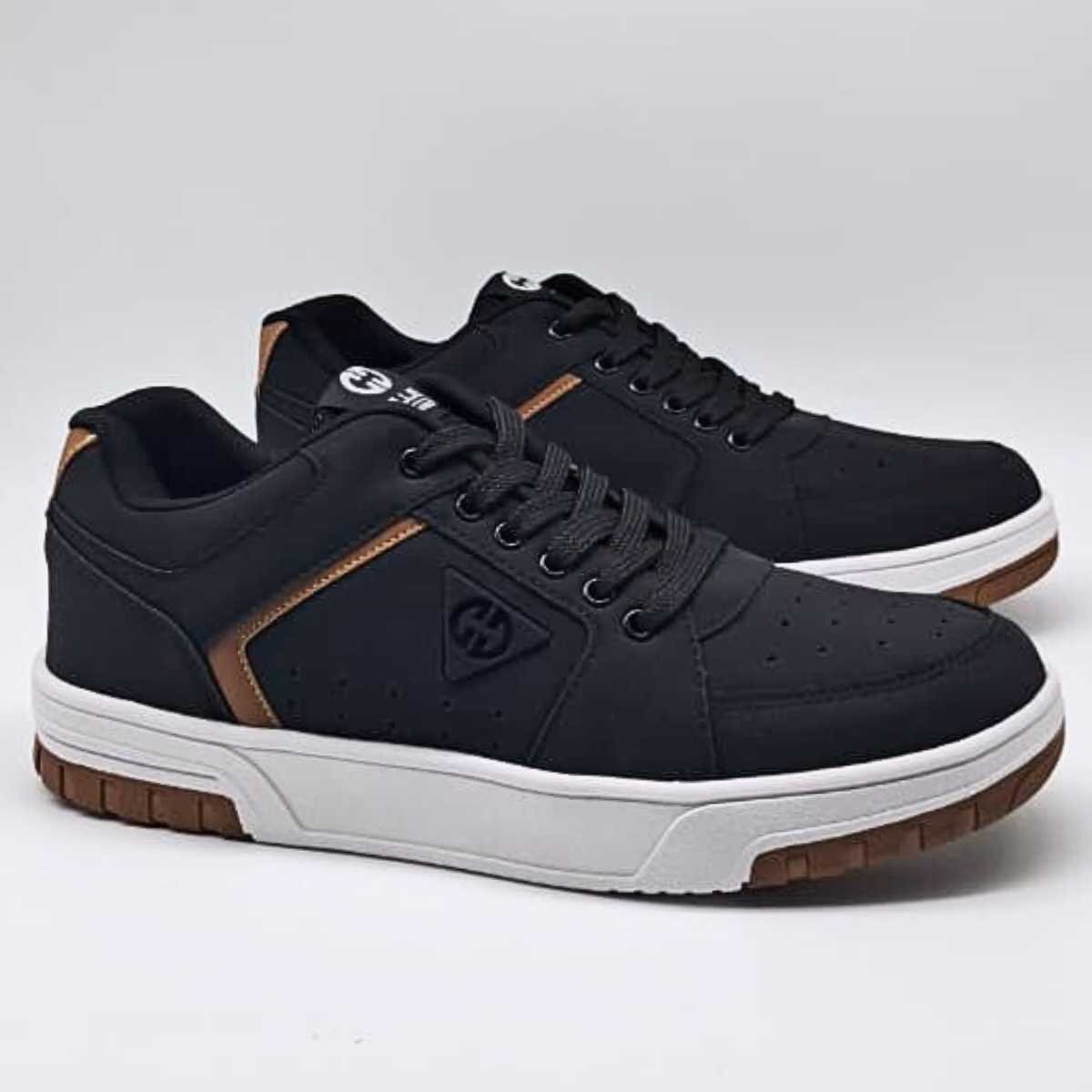 Tênis Masculino Ollie Street Estilo Conforto Leve Volt2 Preto 3