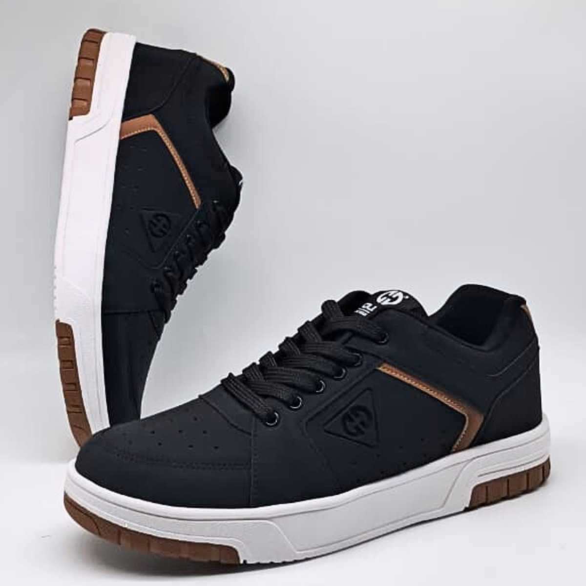 Tênis Masculino Ollie Street Estilo Conforto Leve Volt2 Preto 4