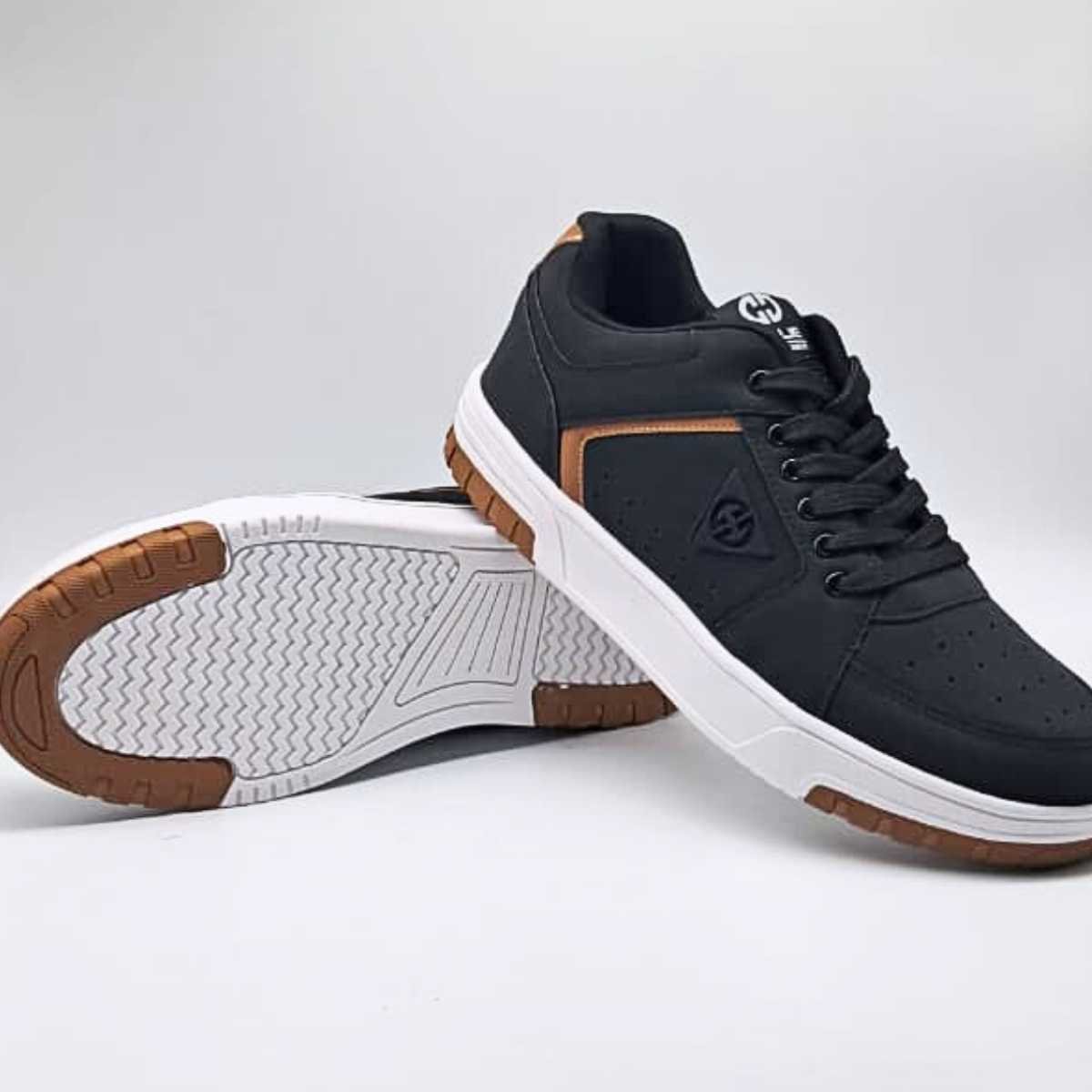Tênis Masculino Ollie Street Estilo Conforto Leve Volt2 Preto 5