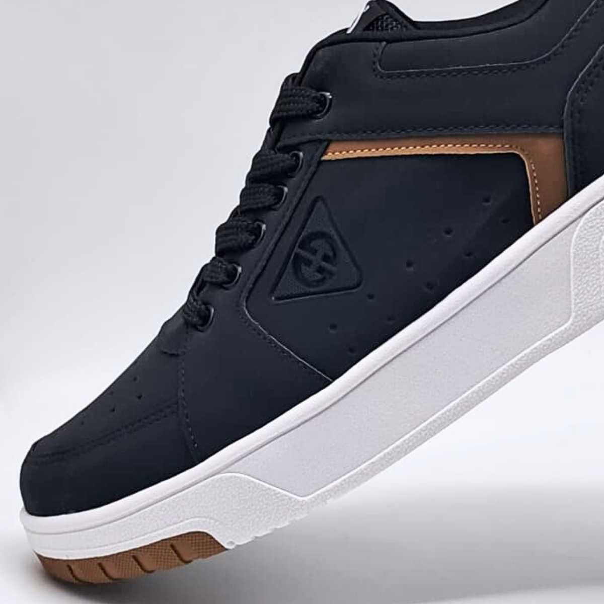 Tênis Masculino Ollie Street Estilo Conforto Leve Volt2 Preto 6