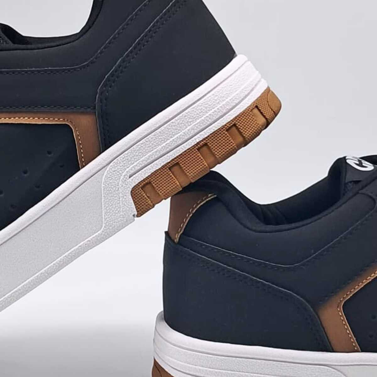 Tênis Masculino Ollie Street Estilo Conforto Leve Volt2 Preto 7