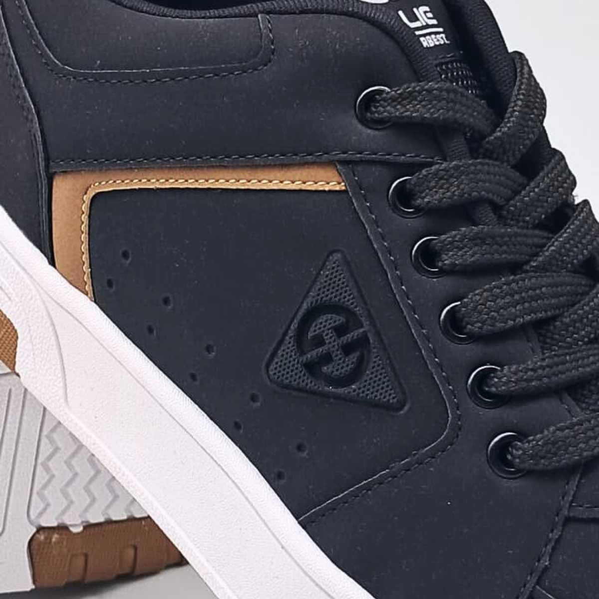 Tênis Masculino Ollie Street Estilo Conforto Leve Volt2 Preto 8