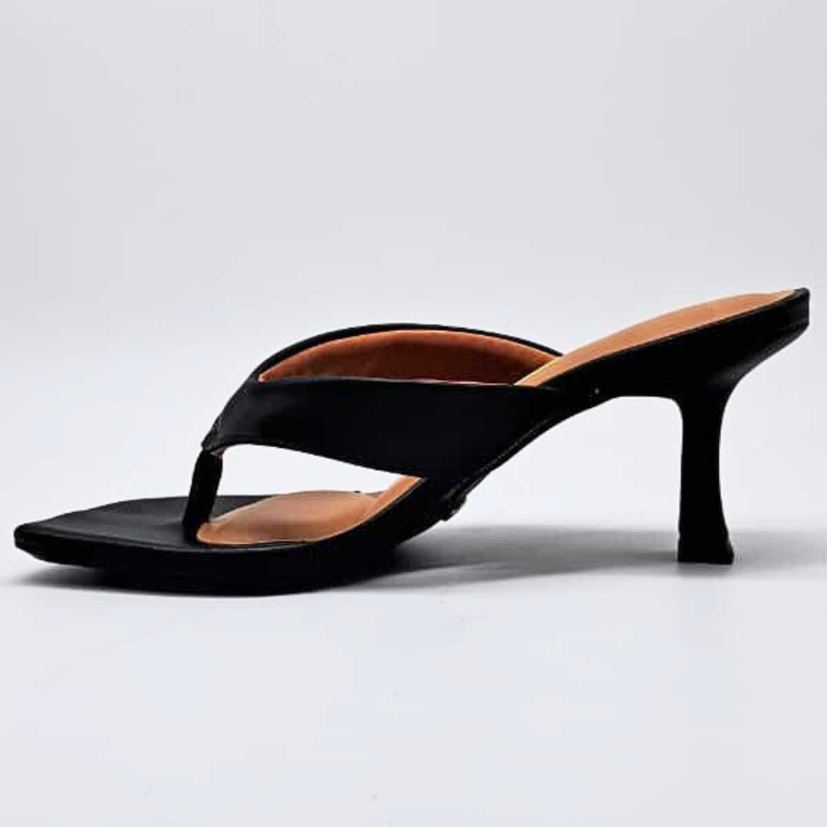 Tamanco Chinelo De Salto Taça Feminino Vizzano 6536.101 Preto 2