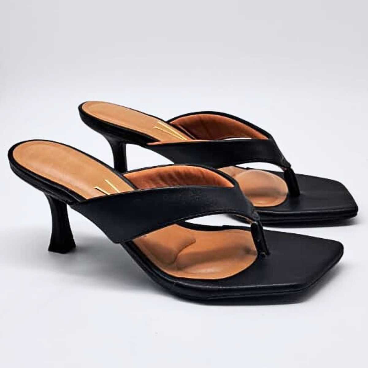 Tamanco Chinelo De Salto Taça Feminino Vizzano 6536.101 Preto 3