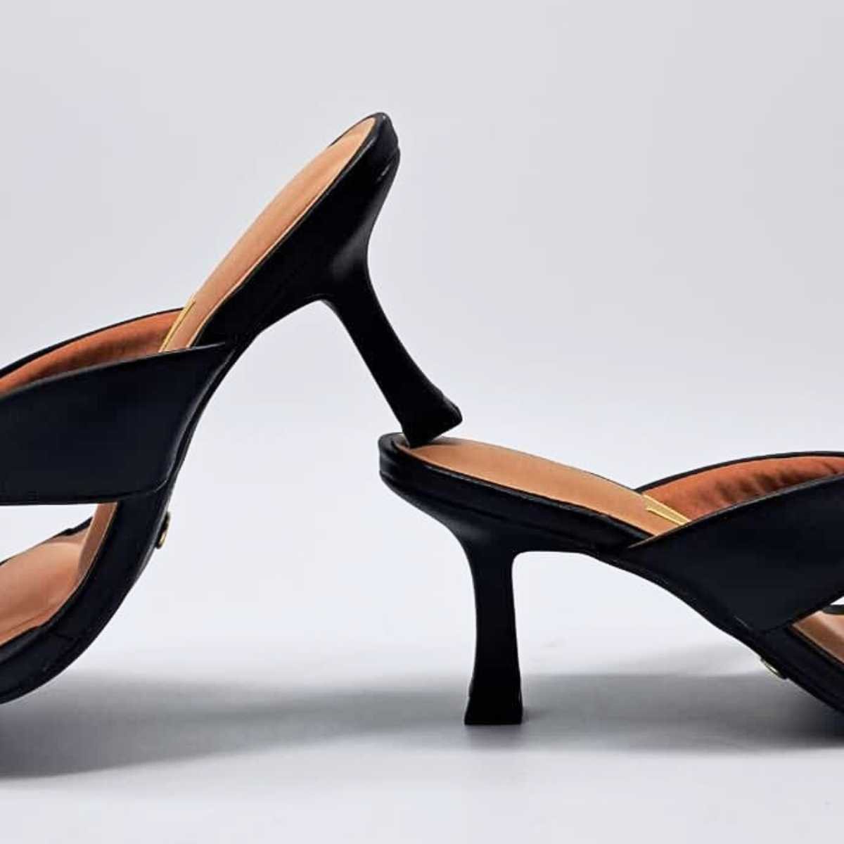 Tamanco Chinelo De Salto Taça Feminino Vizzano 6536.101 Preto 5