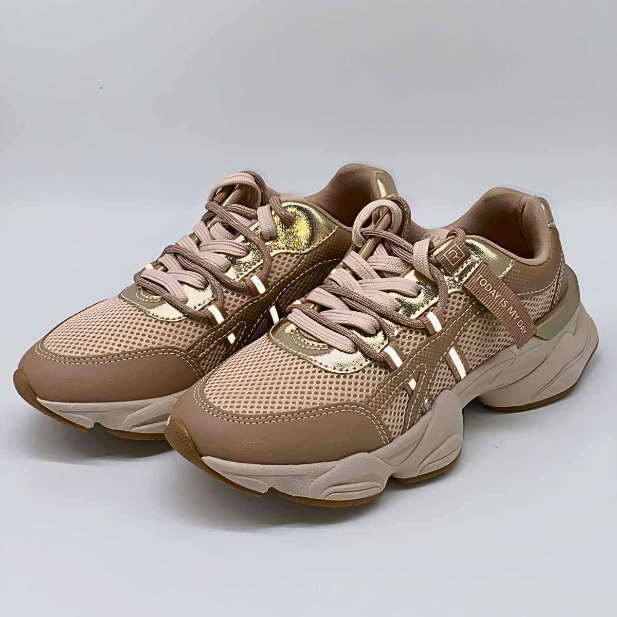 Tênis Feminino Ramarim Estilo Conforto Leve Casual 25-90206 Bege 4