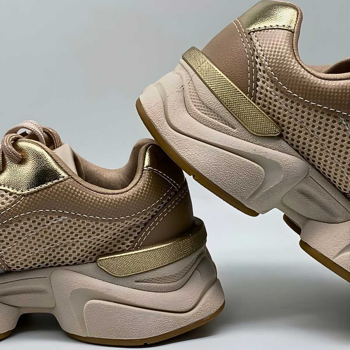 Tênis Feminino Ramarim Estilo Conforto Leve Casual 25-90206 Bege 6