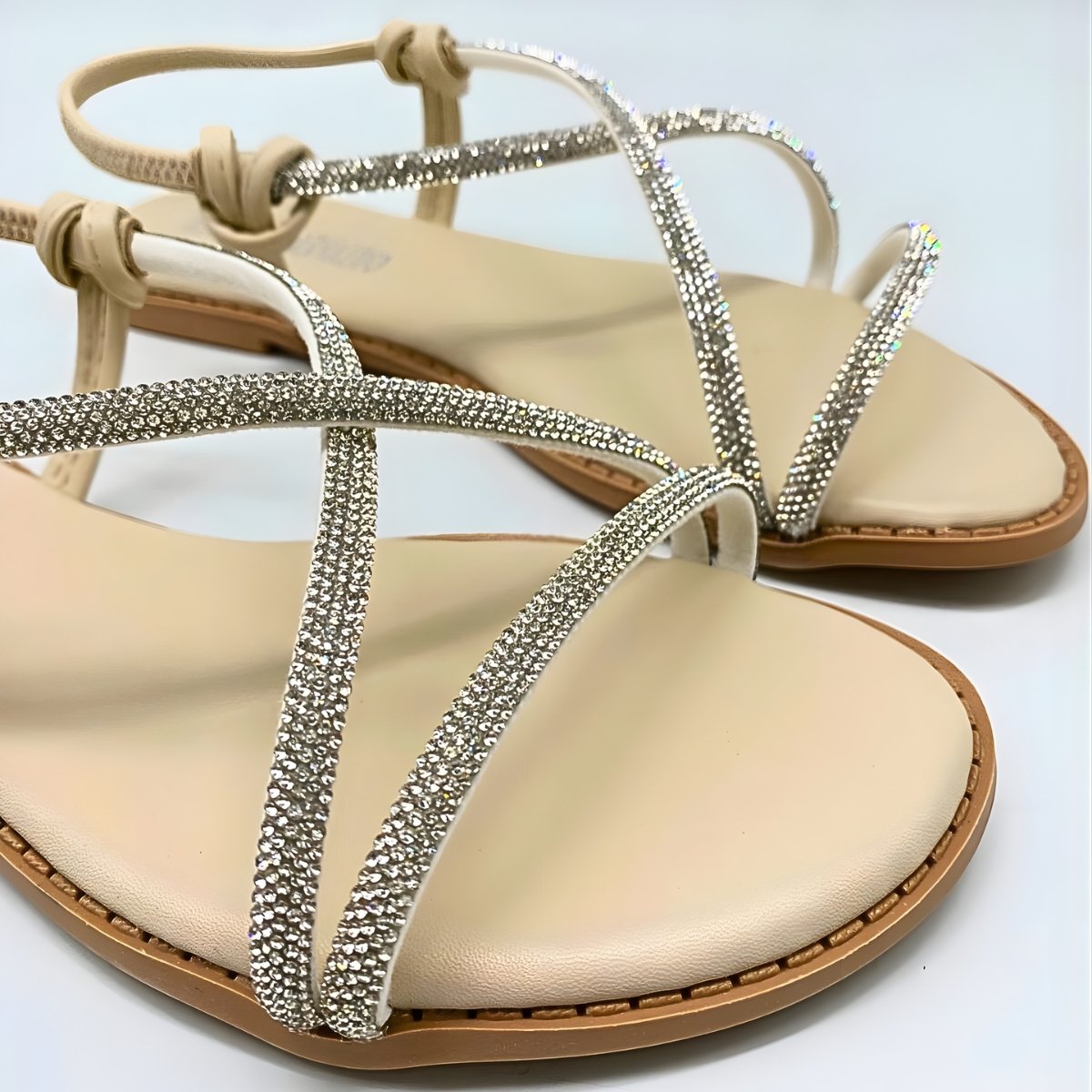 Sandália Feminina Marina Carvalho Rasteirinha Brilho F1702 Off White 6