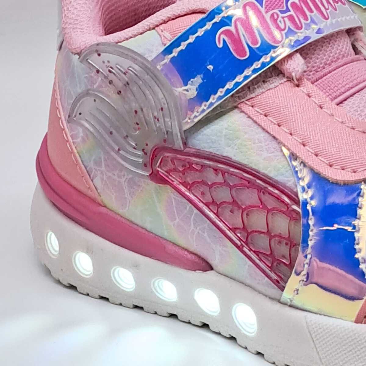 Tênis Menina Minipé Infantil Sereia Led Estilo Confy Mp2511 Rosa 5