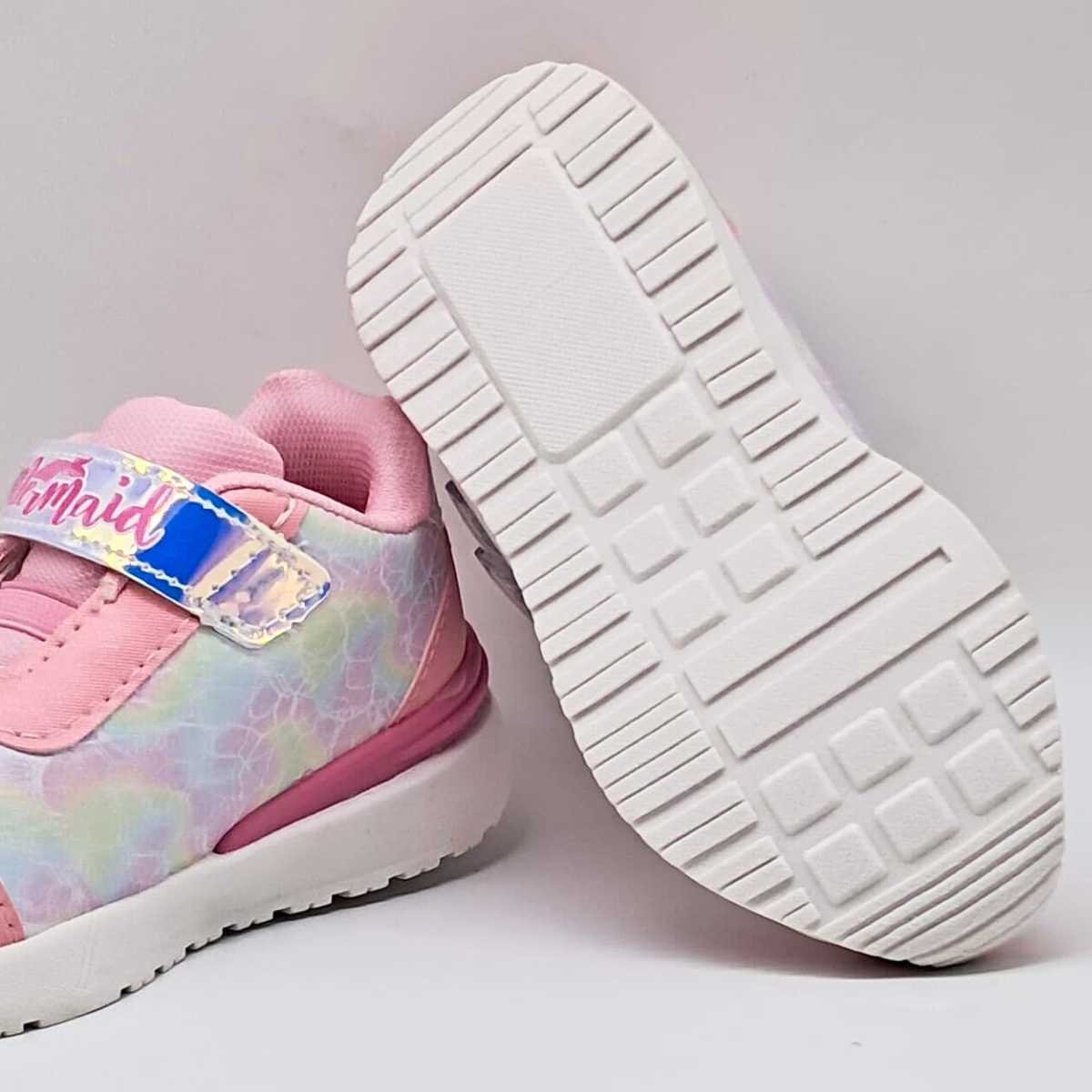 Tênis Menina Minipé Infantil Sereia Led Estilo Confy Mp2511 Rosa 6