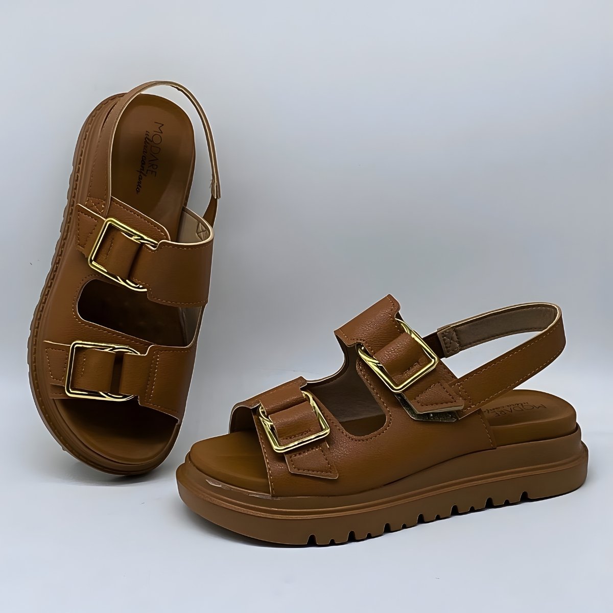 Sandália Feminina Modare Solado Tratorado 7200.102 Marrom 6