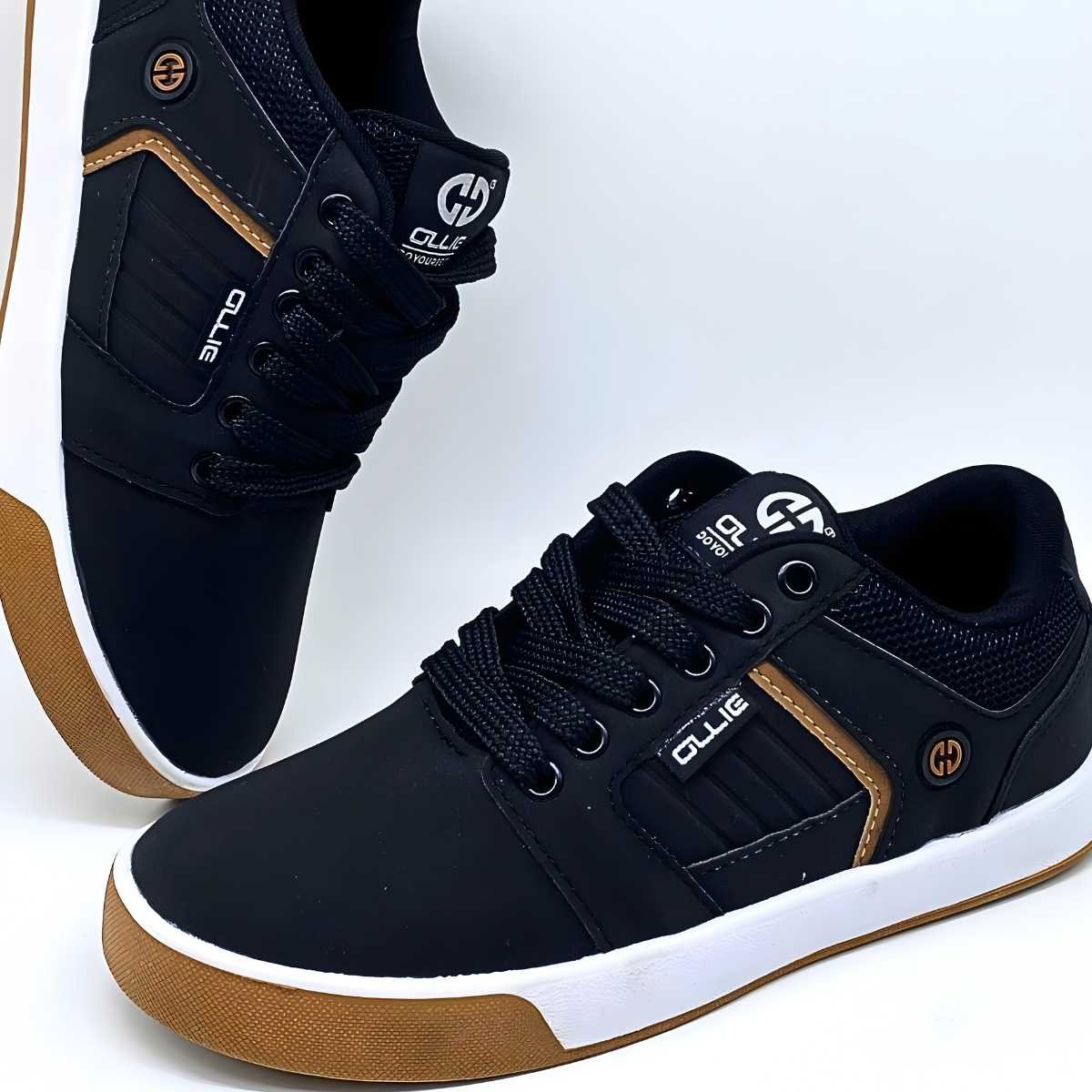 Tênis Menino Ollie Infantil Street Estilo Conforto Monster 3 Preto 6