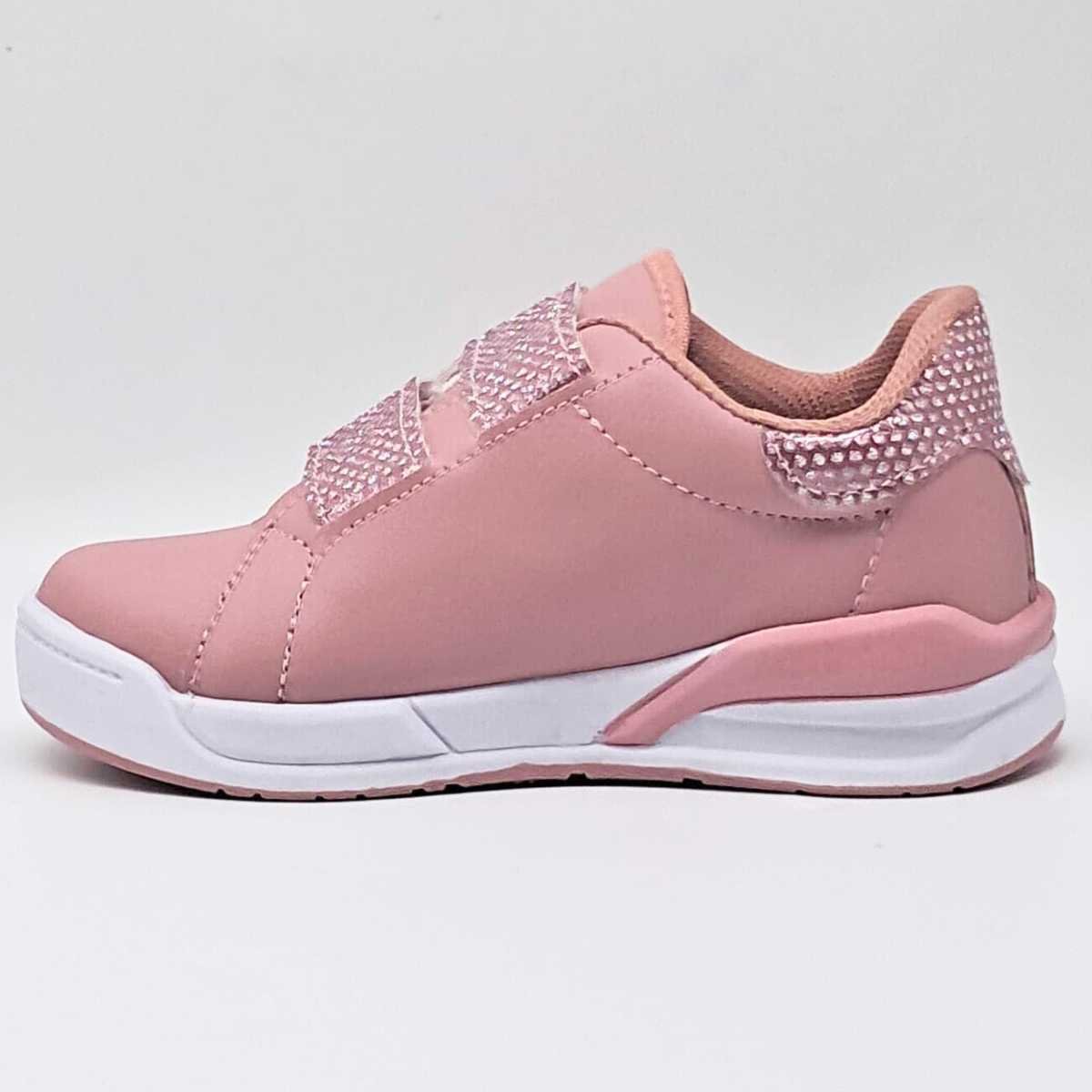 Tênis Infantil Via Vip Meninas Casual Velcro Vv4010 Rosa 2