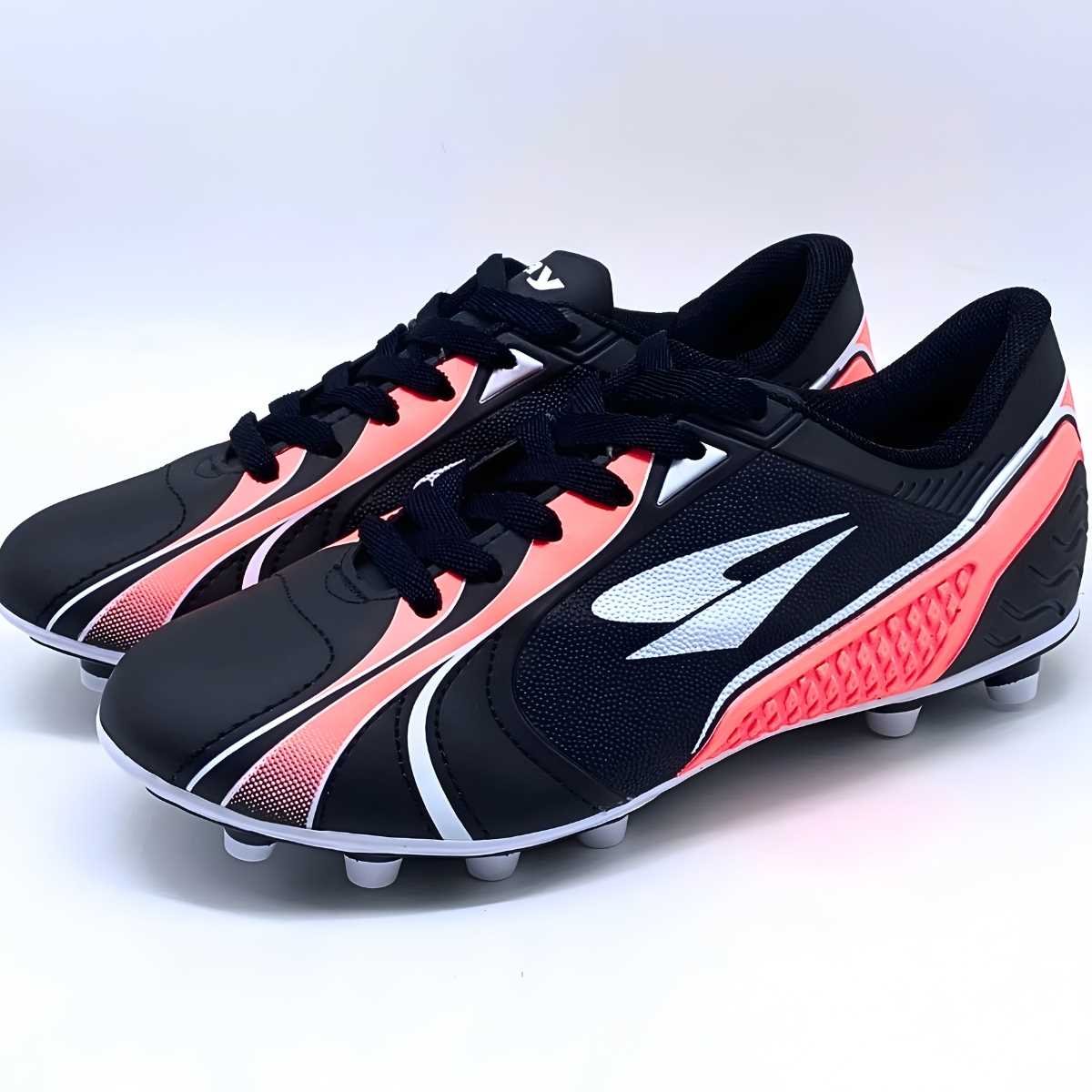 Chuteira Masculina Dray Adulto Campo Esporte Estilo Leve 363 Preto/Goiaba 3