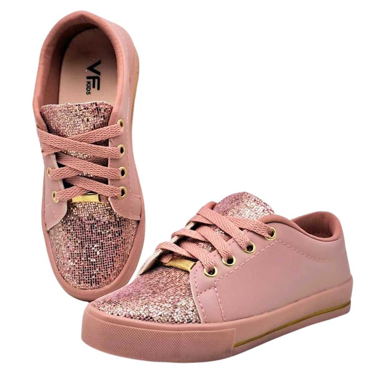 Tênis Infantil Vanessa Fashion Star Glitter 011 Rosa 4